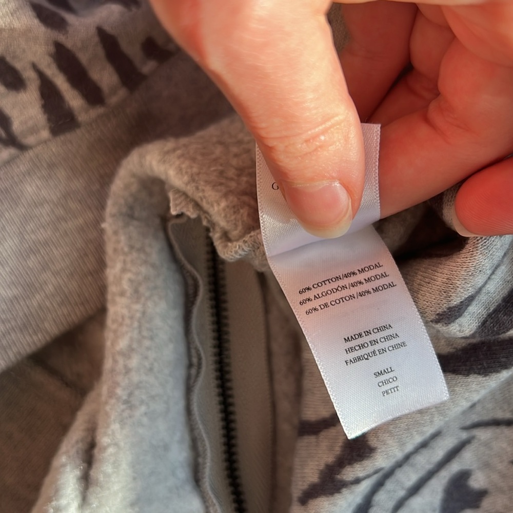 Rails Marlo Gray Abstract Cheetah Pullover Sweate… - image 5